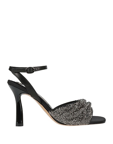 EMANUÉLLE VEE Sandali Nero Fibre tessili
