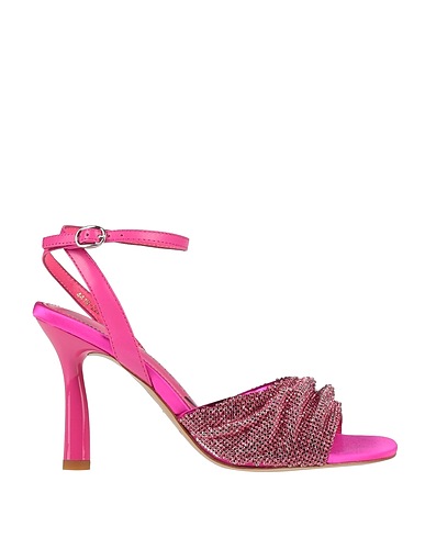 EMANUÉLLE VEE Sandali Fucsia Fibre tessili