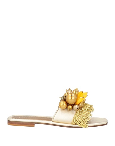 ELINA LINARDAKI Sandals Gold Leather