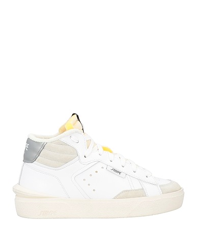 STRYPE Sneakers White Leather, Textile fibres