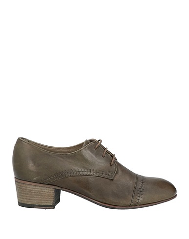 PANTANETTI Laced shoes Military green Leather