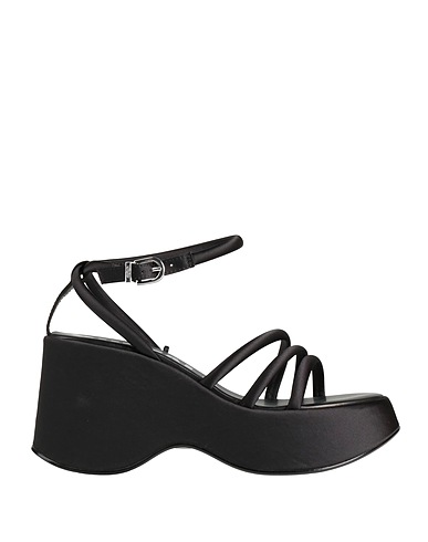 BUFFALO Sandalen Schwarz Gewebefasern