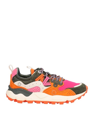 FLOWER MOUNTAIN® Sneakers BARBOUR X FLOWER MOUNTAIN Fuchsia Leder, Gewebefasern