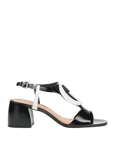 UNIQUE Sandals Black Leather