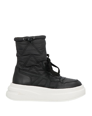 ASH Ankle boot Black Leather, Textile fibres