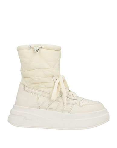 ASH Ankle boot White Leather, Textile fibers