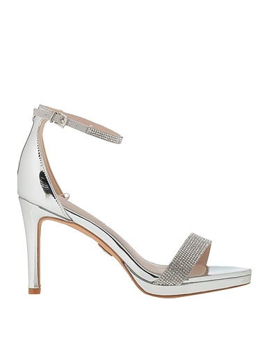 BUFFALO Sandals Silver Textile fibers