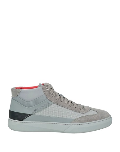 SANTONI Кеды и кроссовки FOR AMG Серый Кожа, Текстильное волокно