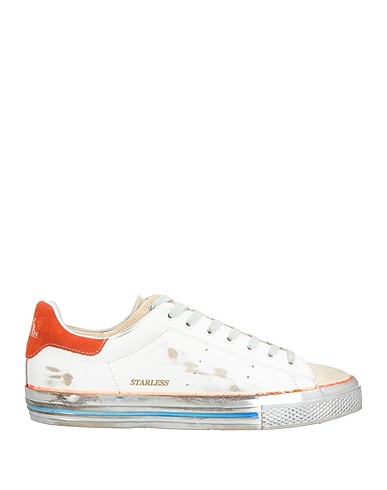 HIDNANDER Sneakers White Leather, Textile fibers