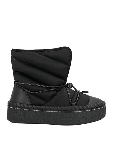 TORY BURCH Ankle boot Black Leather, Textile fibers