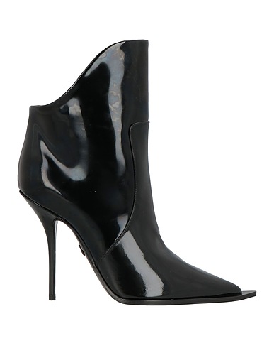 DOLCE&GABBANA Ankle boot Black 70% Calfskin, 19% Polyurethane, 7% Polyester, 4% Cotton