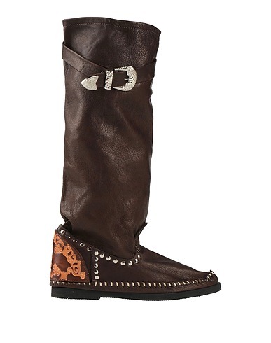 L' ARTIGIANO DI RICCIONE Boots Dark brown Leather