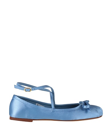 OVYÉ Ballet flats Light blue Textile fibers