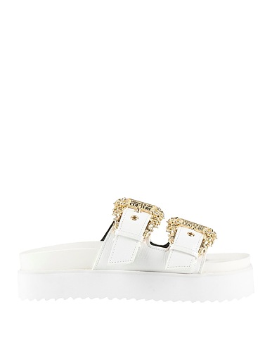 VERSACE JEANS COUTURE Sandals White Textile fibres