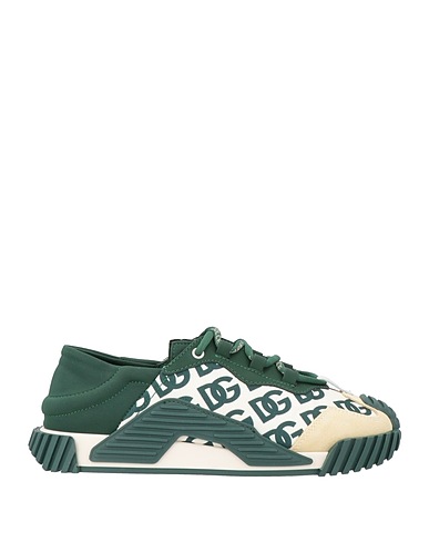DOLCE&GABBANA Sneakers Green 43% Calf hair, 38% Polyamide, 15% Nylon, 4% Elastane