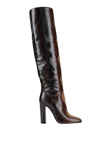DOLCE&GABBANA Boots Dark brown 100% Reticulated python snakeskin
