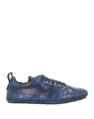 DOLCE&GABBANA Sneakers Blue Leather, Crocodile leather