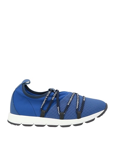 DOLCE&GABBANA Sneakers Blue 93% Polyamide, 5% Polyester, 1% Elastane, 1% Calfskin