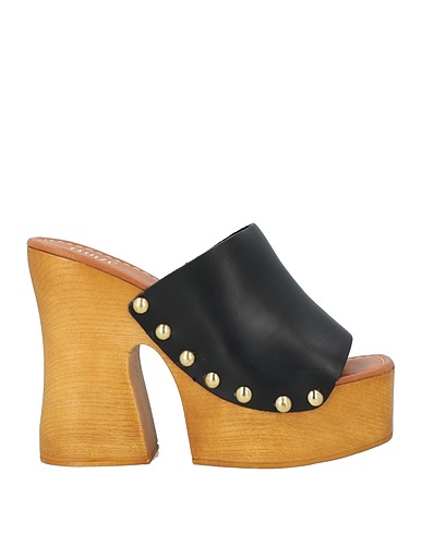 OVYÉ Mules και τσόκαρα Μαύρο Δέρμα