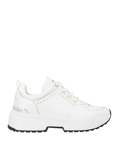 MICHAEL MICHAEL KORS Sneakers White Leather, Textile fibres