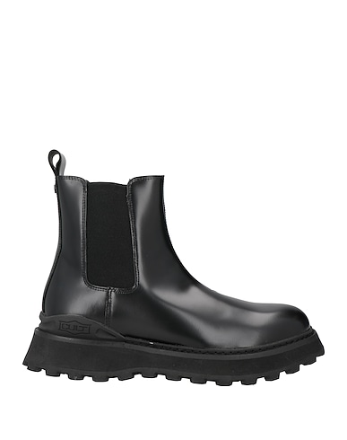 CULT Ankle boot Black Leather, Textile fibers