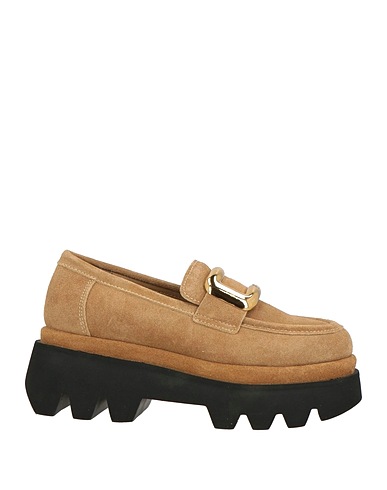 ALBERTO GUARDIANI Loafers Camel Leather