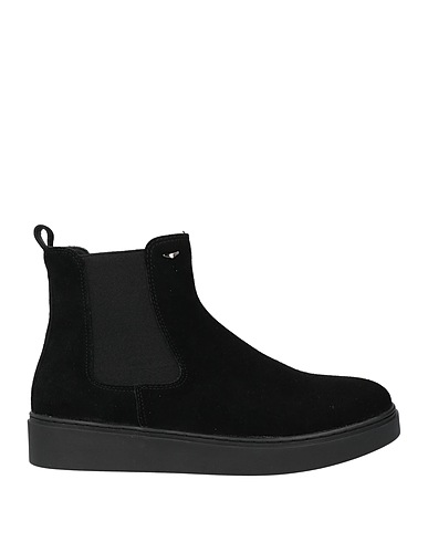 ALBERTO GUARDIANI Stivaletti Nero Pelle, Fibre tessili