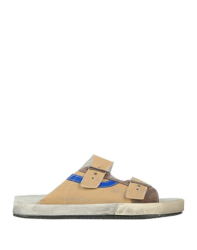 HIDNANDER Sandals ARCHETYPAL Beige Leather, Textile fibers