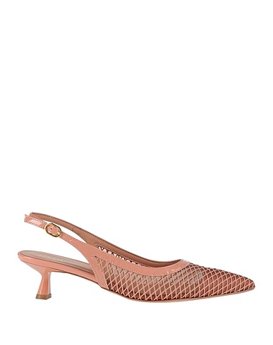 OVYÉ Pump Antique rose Leather, Textile fibers