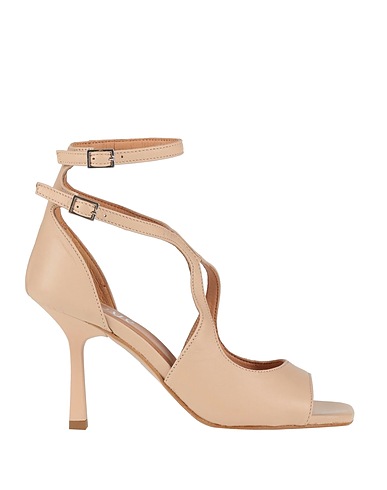 OVYÉ Sandals Beige Leather