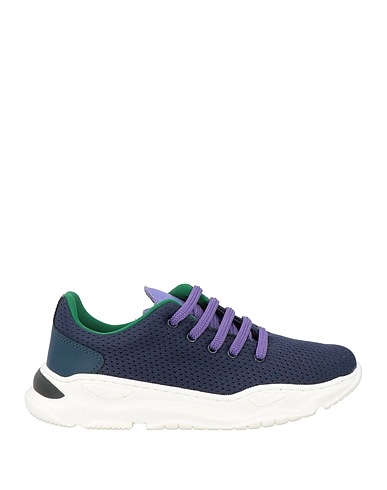 MARNI Sneakers Navy blue Textile fibres, Leather
