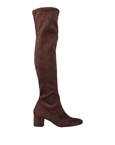 XANDRES Boots Dark brown Textile fibers