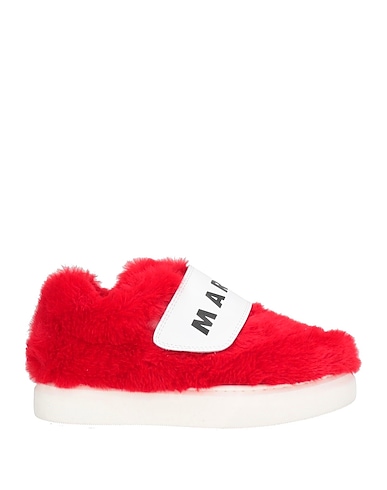 MARNI Sneakers Red Leather, Textile fibres
