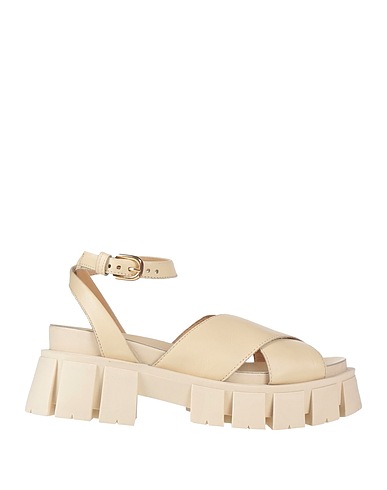 MJUS Sandals Beige Leather