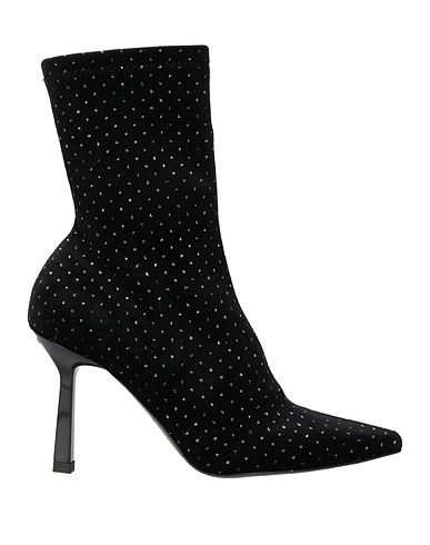 HUGO Ankle boot Black Textile fibers
