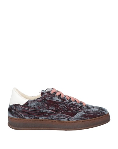 STOKTON Sneakers Burgundy Leather, Textile fibres