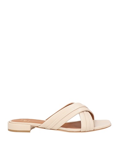 MALONE SOULIERS Sandals Cream Leather