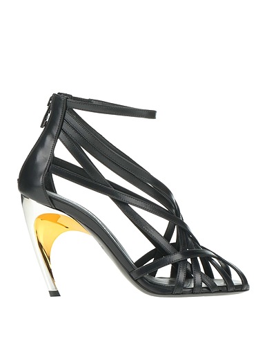 MCQUEEN Sandals Black Leather