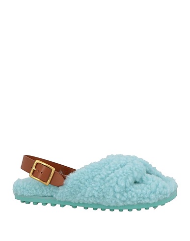 TOD'S Sandals Sky blue Shearling