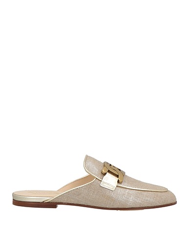 TOD'S Mule e zoccoli Platino Fibre tessili, Pelle