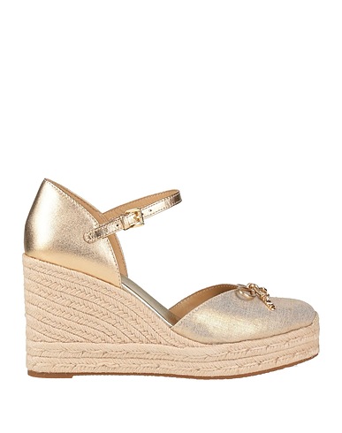MICHAEL MICHAEL KORS Espadrilles Gold Gewebefasern, Ziegenleder