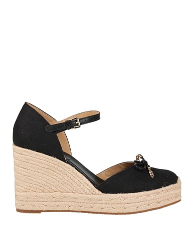 MICHAEL MICHAEL KORS Espadrilles Black 55% Linen, 45% Cotton, Goat skin
