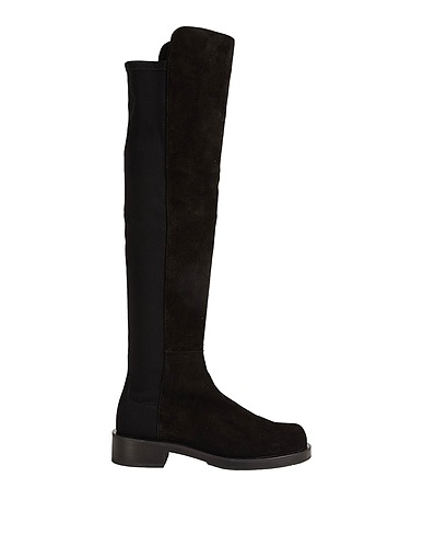 STUART WEITZMAN Boots Black Leather, Textile fibers
