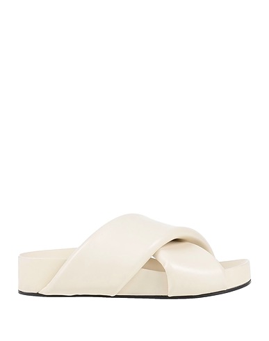 JIL SANDER Sandali Off white Pelle