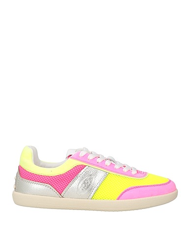 TOD'S Sneakers Yellow Leather, Textile fibres