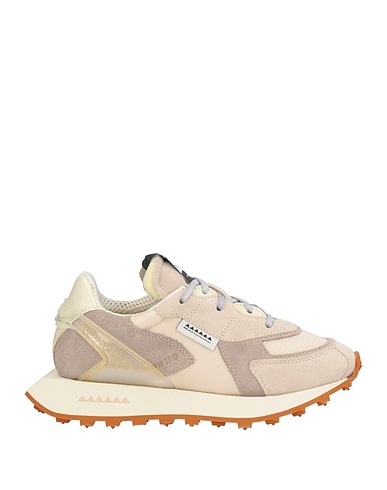 RUN OF Sneakers Beige Leder, Gewebefasern