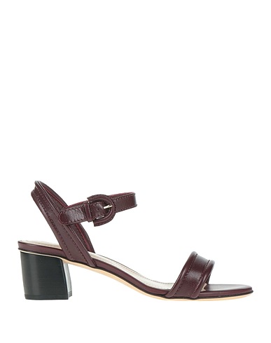 TOD'S Sandals Burgundy Leather