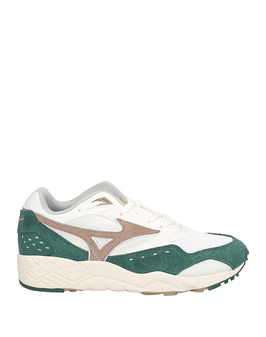 MIZUNO Sneakers Dark green Leather, Textile fibres
