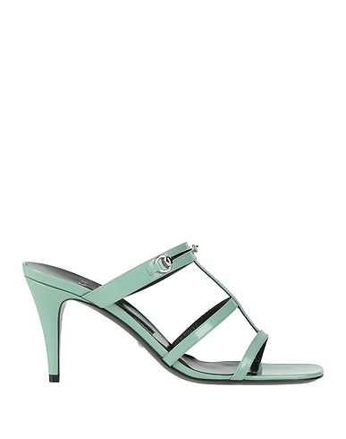 GUCCI Sandals Light green Leather
