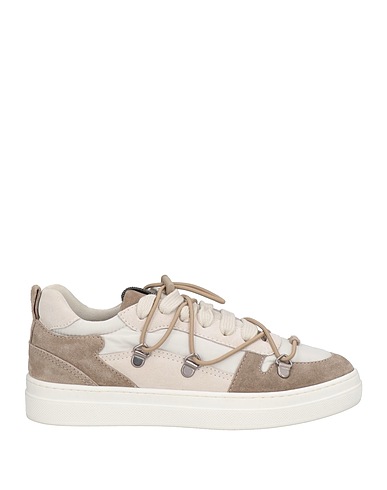 BRUNELLO CUCINELLI Sneakers Grigio chiaro Fibre tessili, Pelle, Ottone